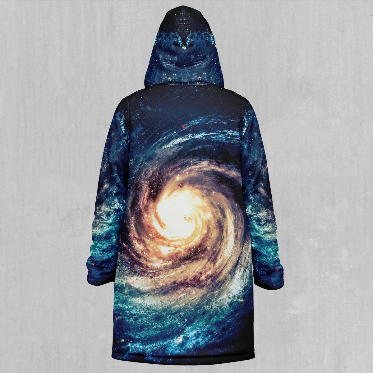 Spiral Galaxy Zip Up Cloak (White Fur)