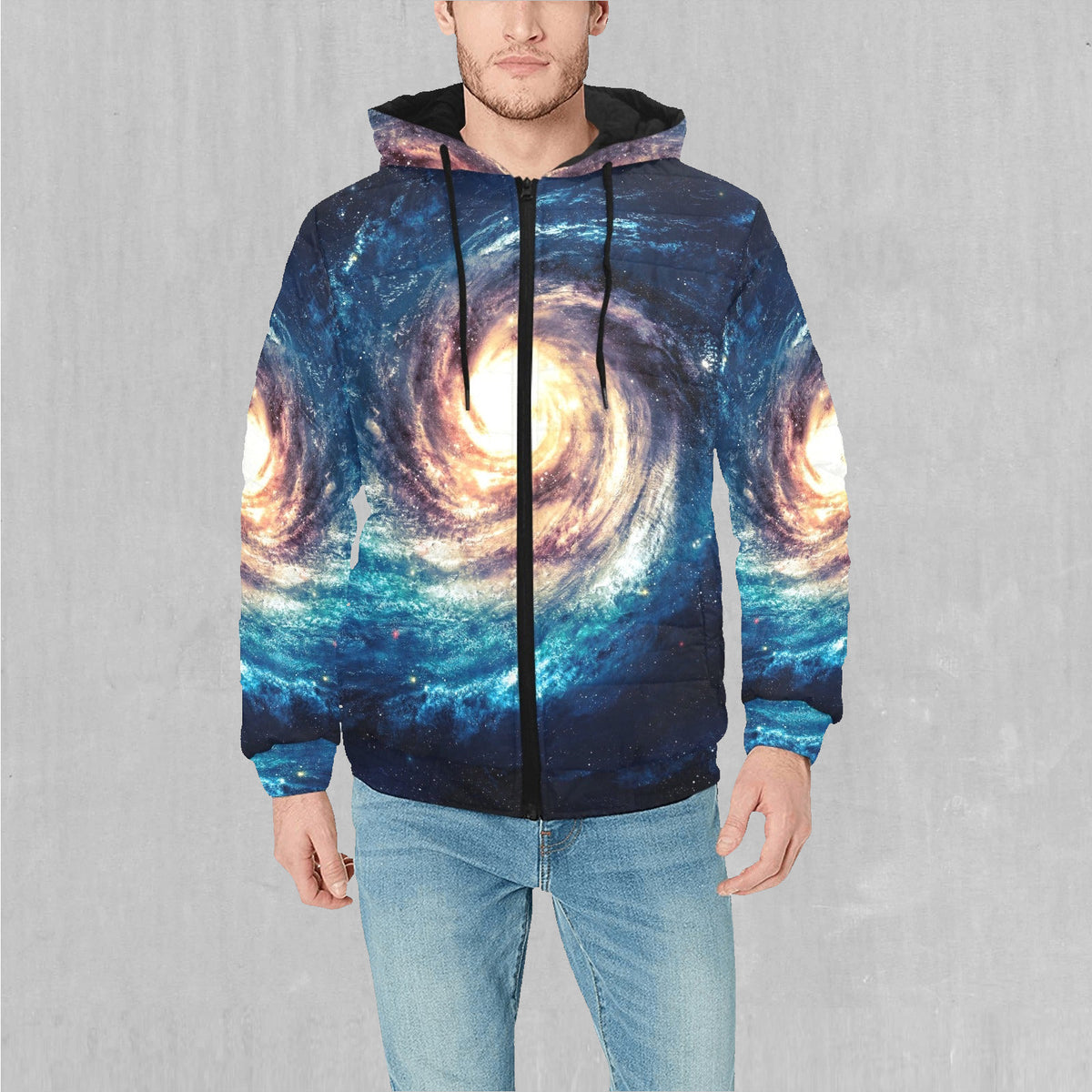 Spiral Galaxy Puffer Jacket