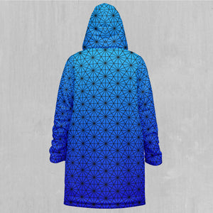 Star Net (Frost) Zip Up Cloak (Black Fur)