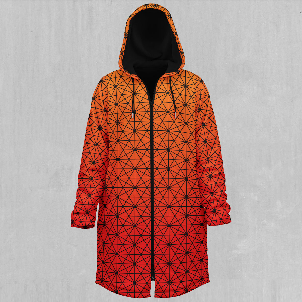 Star Net (Pyro) Zip Up Cloak (Black Fur)