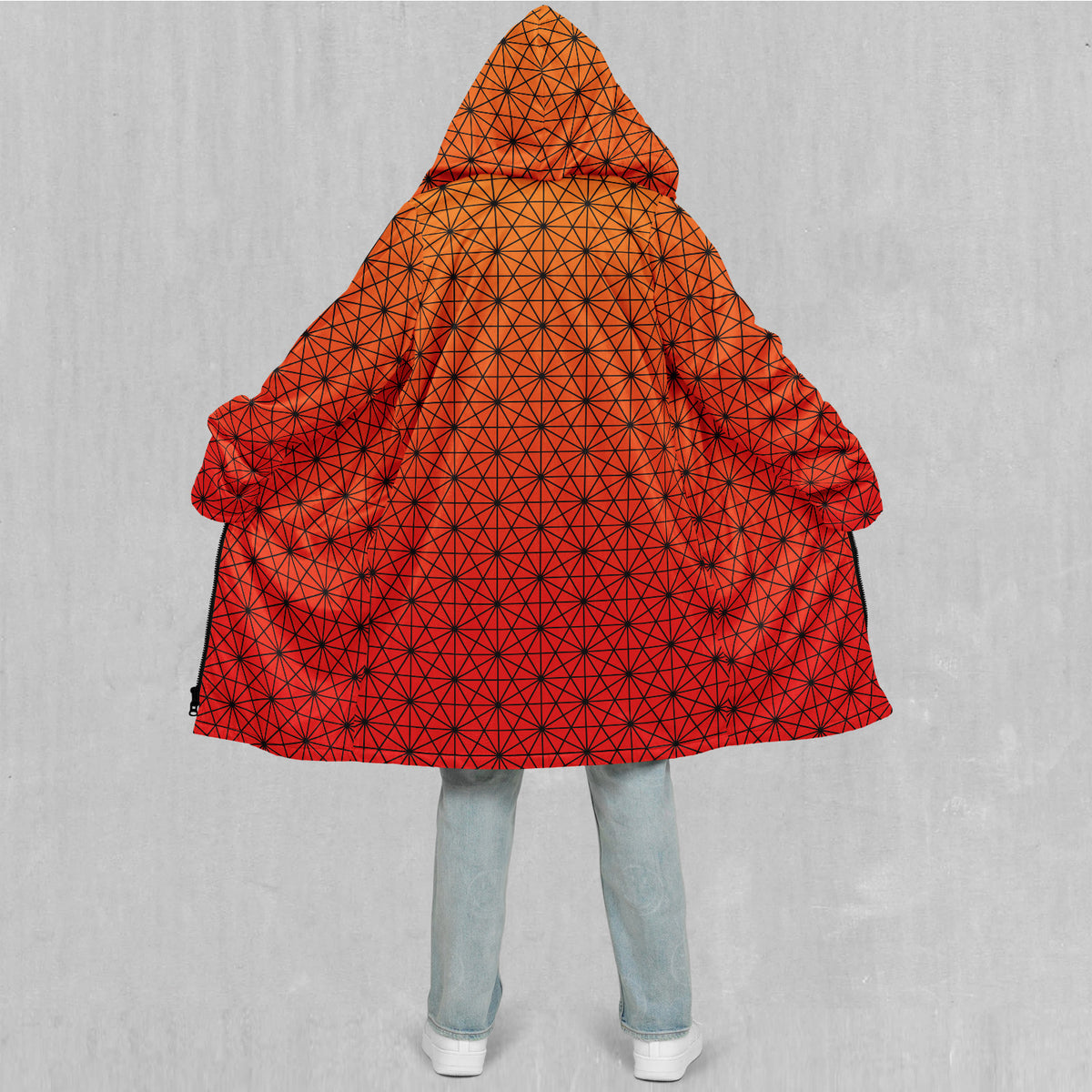 Star Net (Pyro) Zip Up Cloak (White Fur)