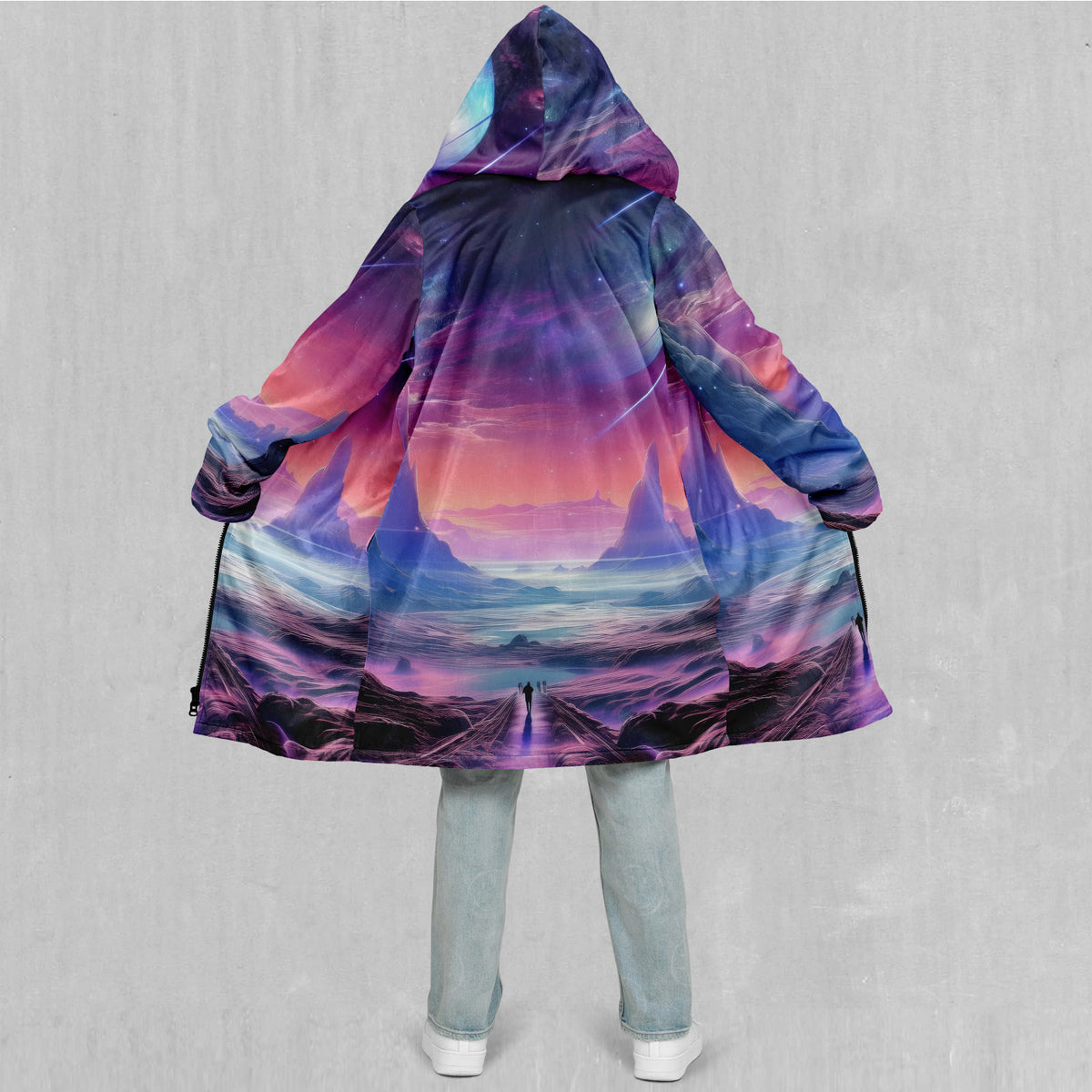 Stellar Dreams Zip Up Cloak (Black Fur)