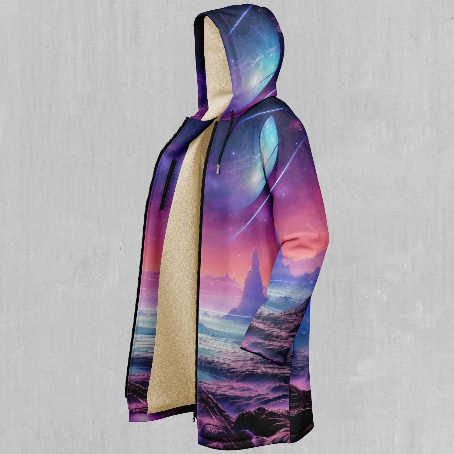 Stellar Dreams Zip Up Cloak (White Fur)