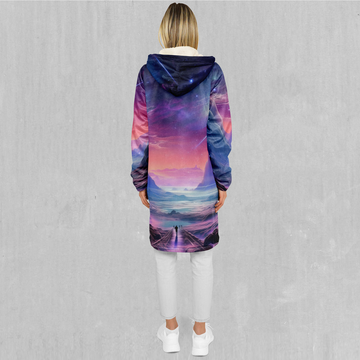 Stellar Dreams Zip Up Cloak (White Fur)