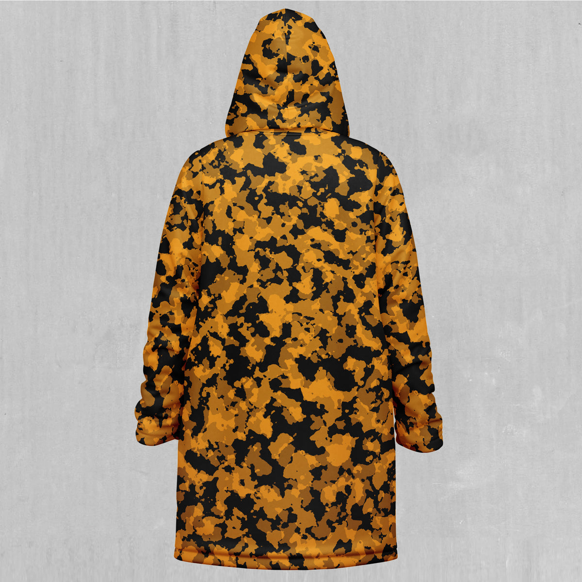 Stinger Yellow Camo Zip Up Cloak (Black Fur)