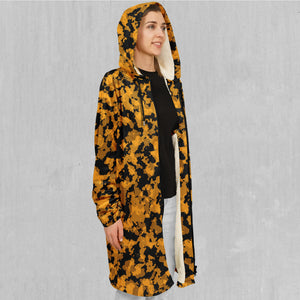 Stinger Yellow Camo Zip Up Cloak (White Fur)