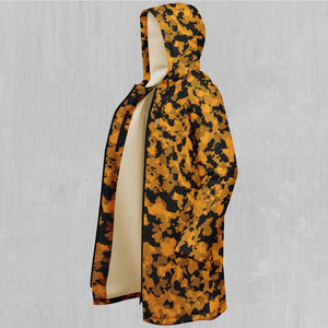 Stinger Yellow Camo Zip Up Cloak (White Fur)