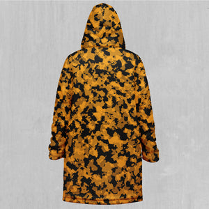 Stinger Yellow Camo Zip Up Cloak (White Fur)