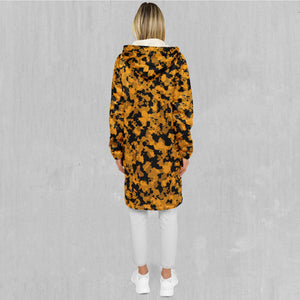 Stinger Yellow Camo Zip Up Cloak (White Fur)