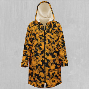 Stinger Yellow Camo Zip Up Cloak (White Fur)