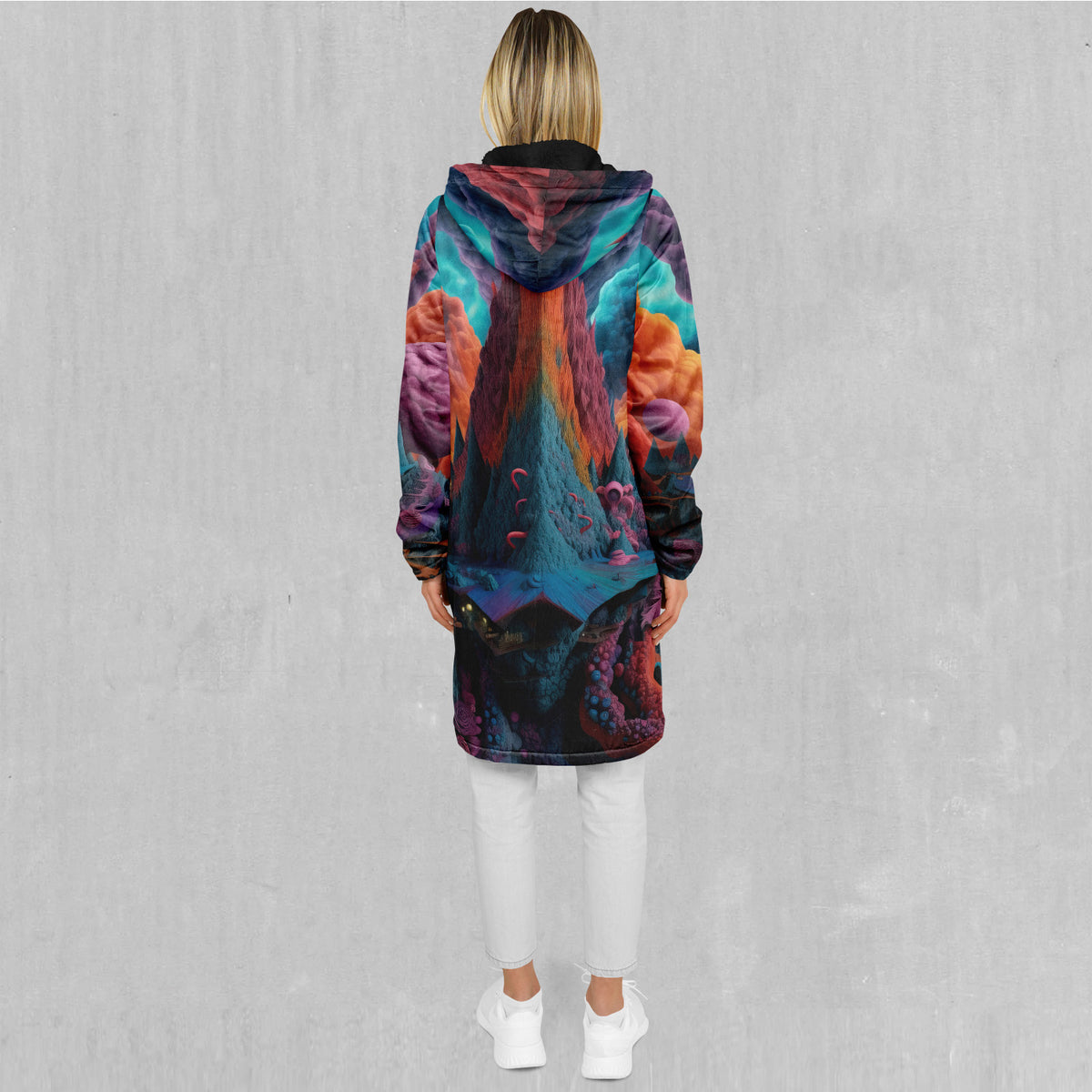 Surreal Summit Zip Up Cloak (Black Fur)