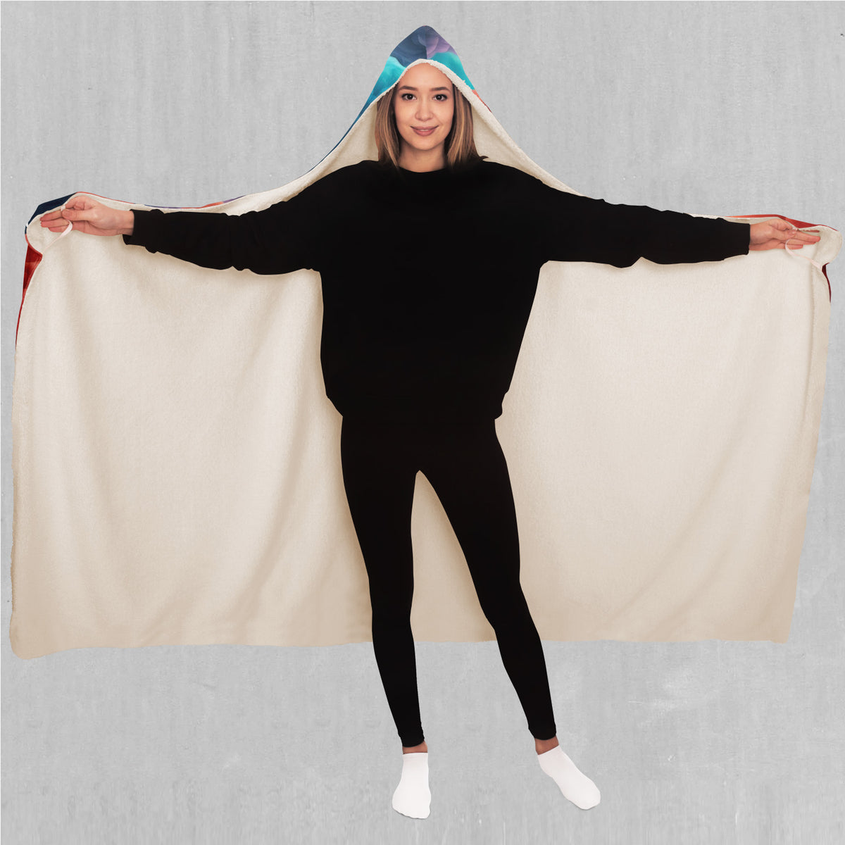 Surreal Summit Hooded Blanket