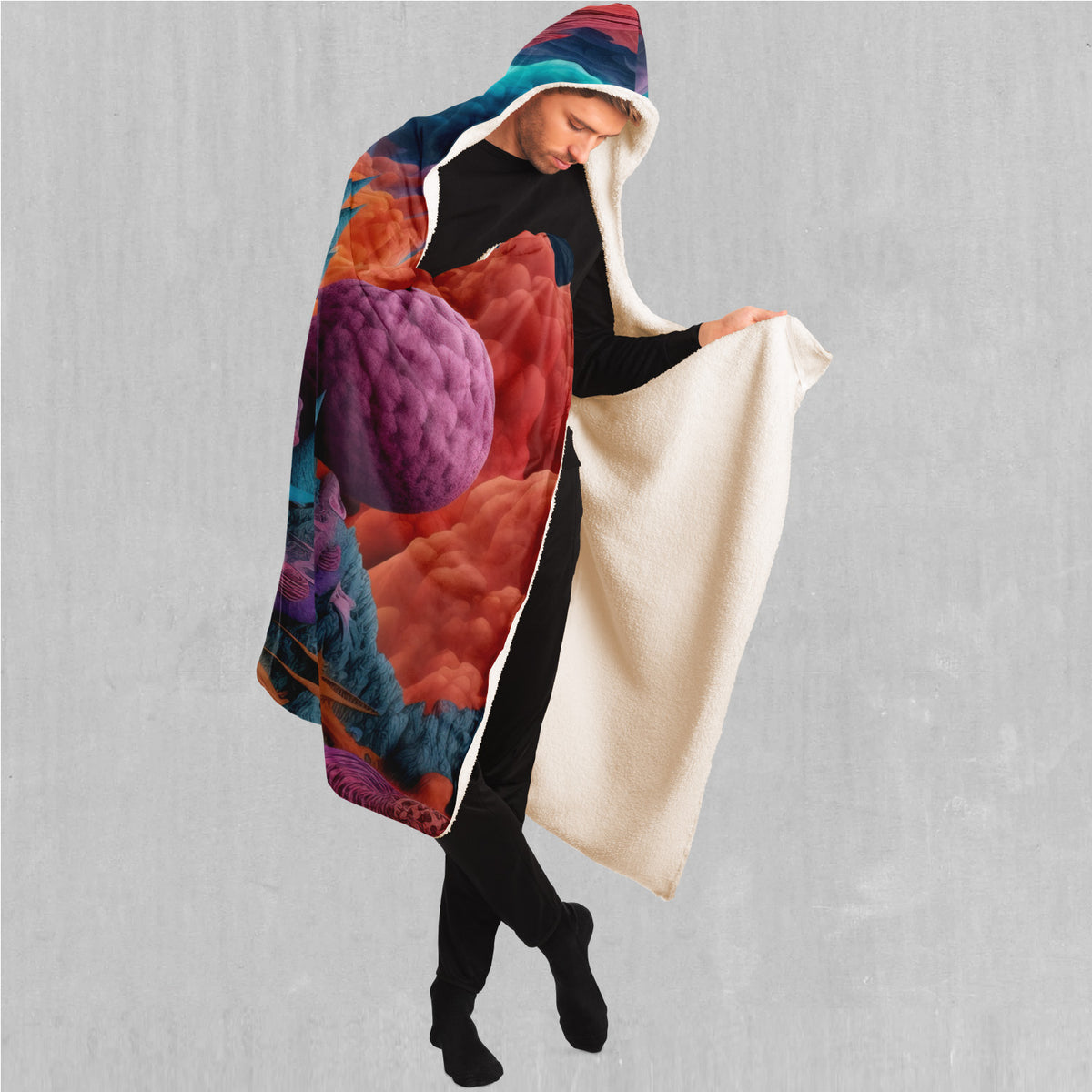 Surreal Summit Hooded Blanket