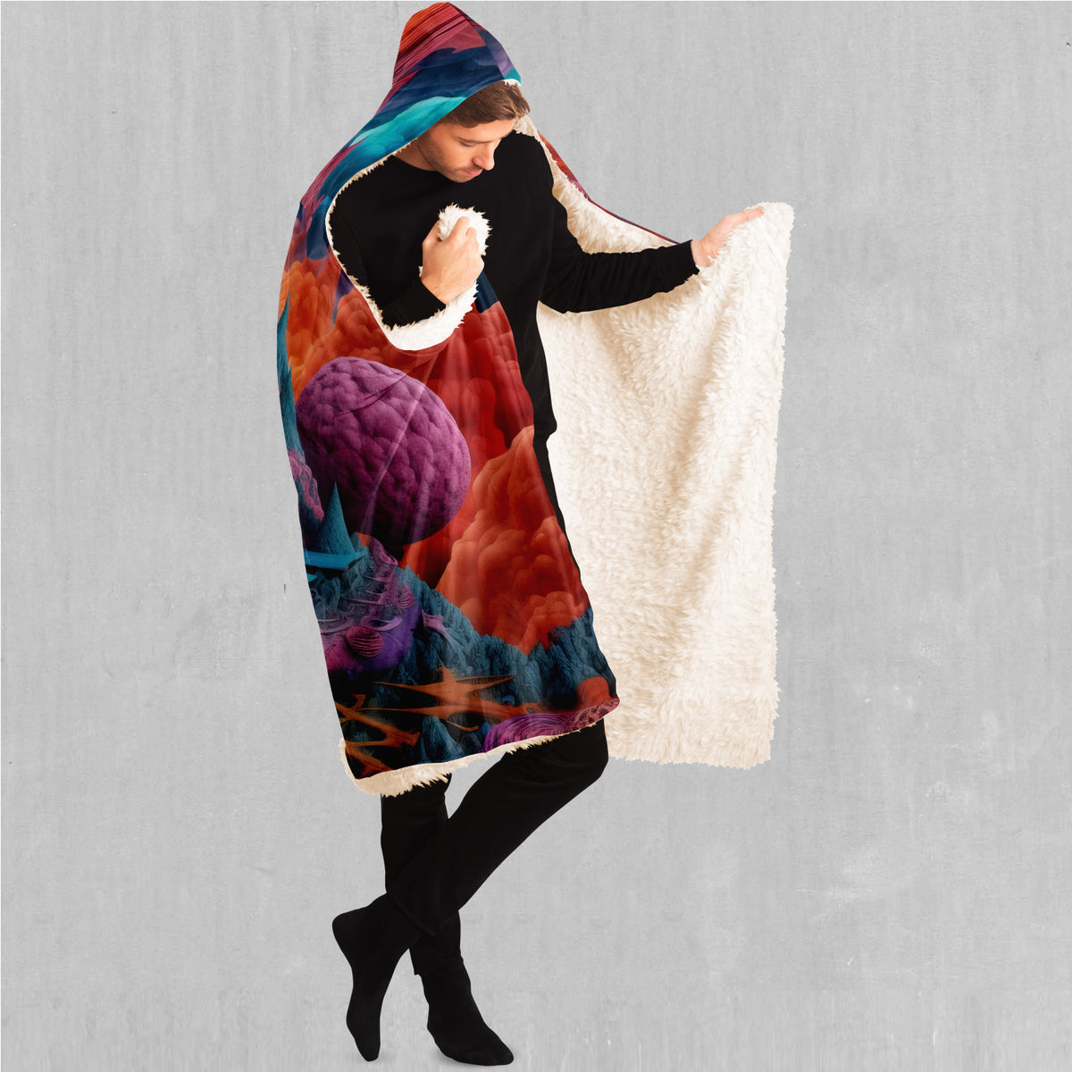 Surreal Summit Hooded Blanket