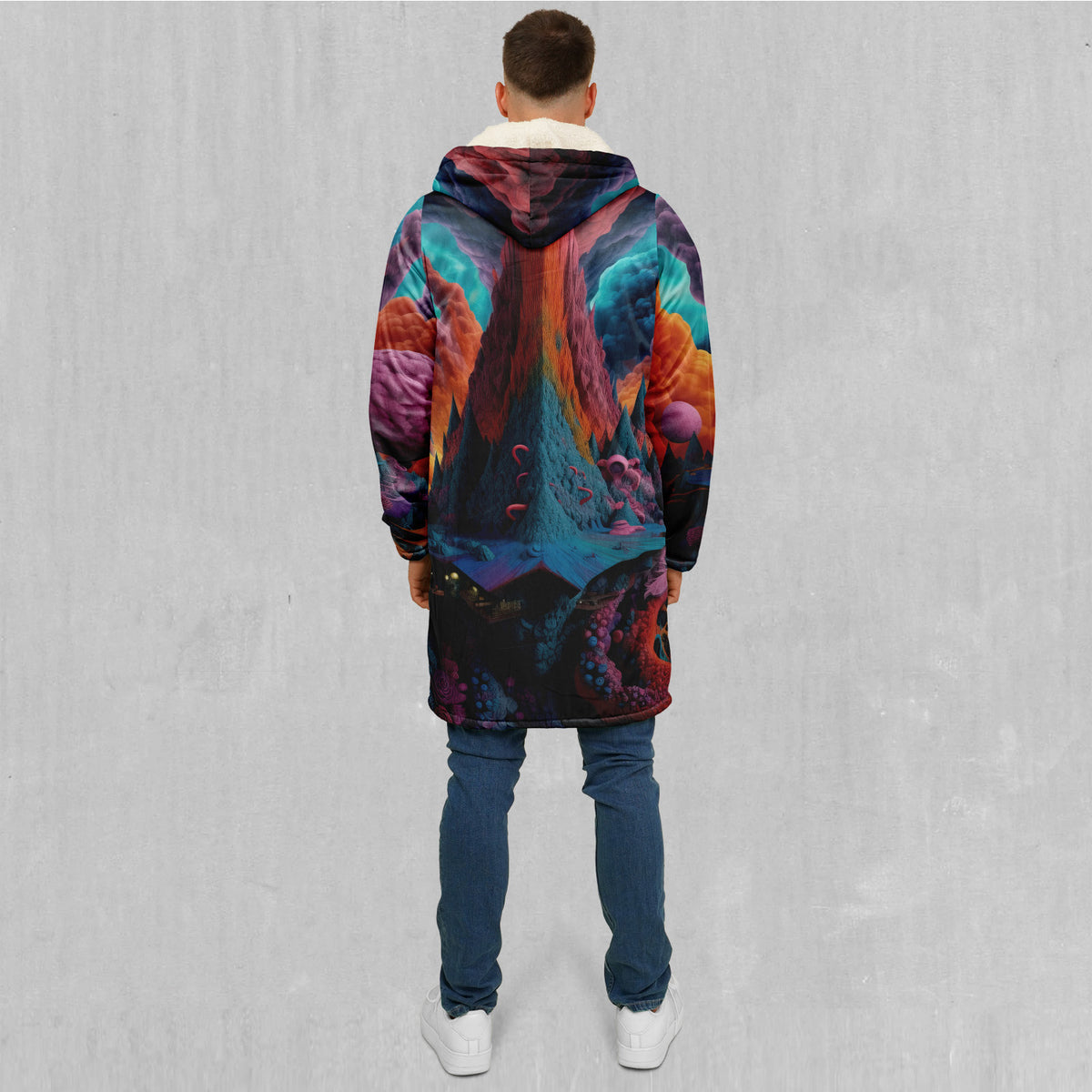 Surreal Summit Zip Up Cloak (White Fur)