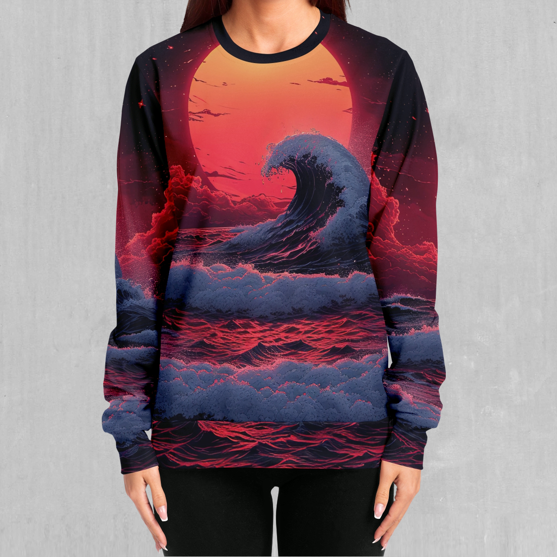 The Synthwave off Kanagawa Sweatshirt