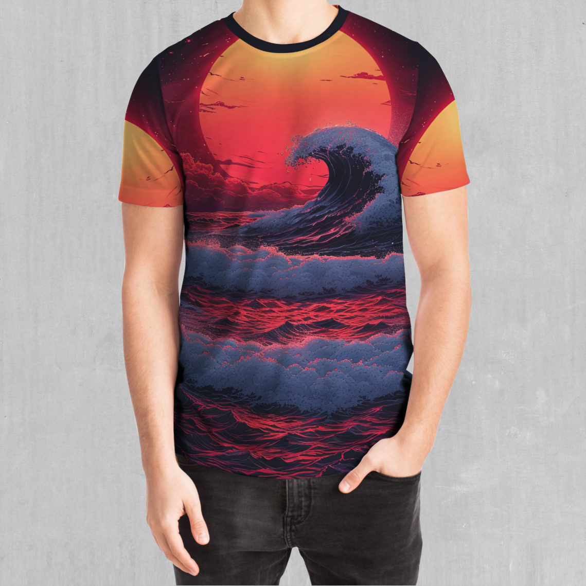 The Synthwave off Kanagawa Tee