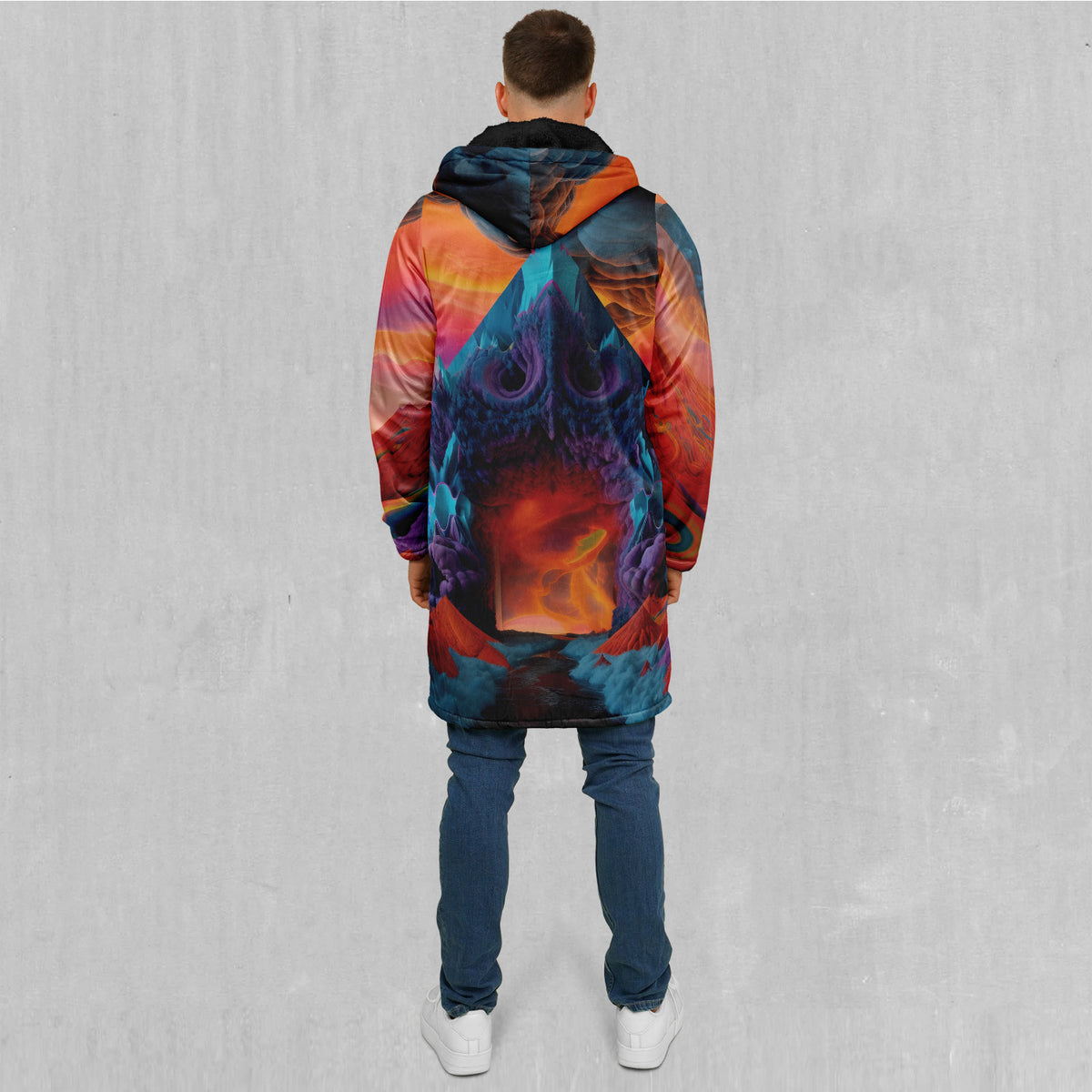 The Portal Between Zip Up Cloak (Black Fur)