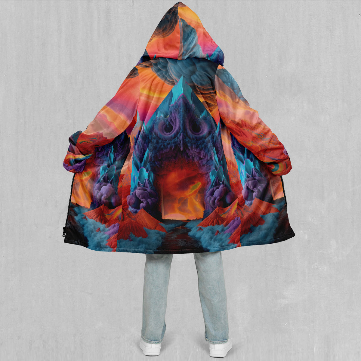 The Portal Between Zip Up Cloak (White Fur)