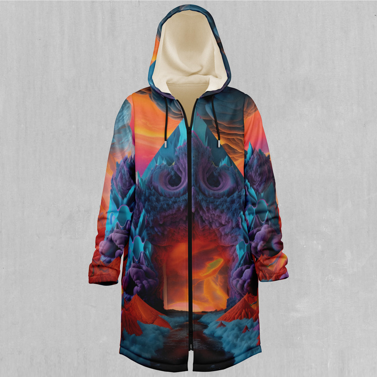 The Portal Between Zip Up Cloak (White Fur)