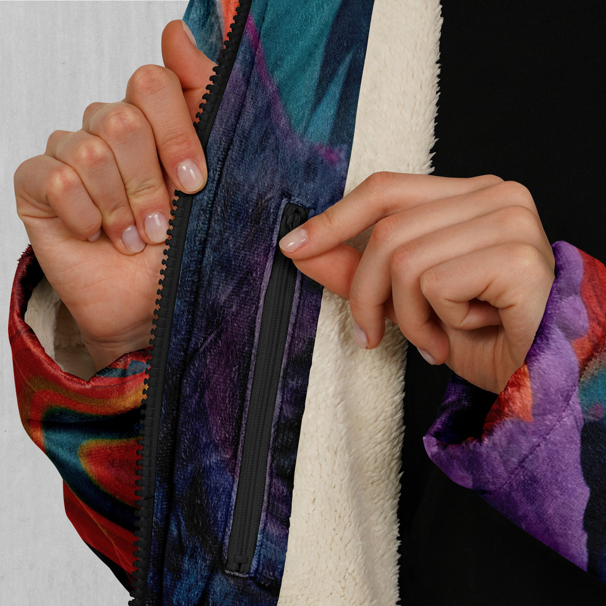 The Portal Between Zip Up Cloak (White Fur)