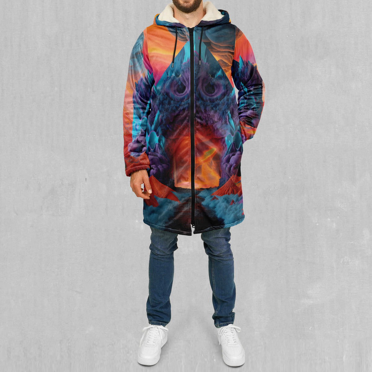 The Portal Between Zip Up Cloak (White Fur)