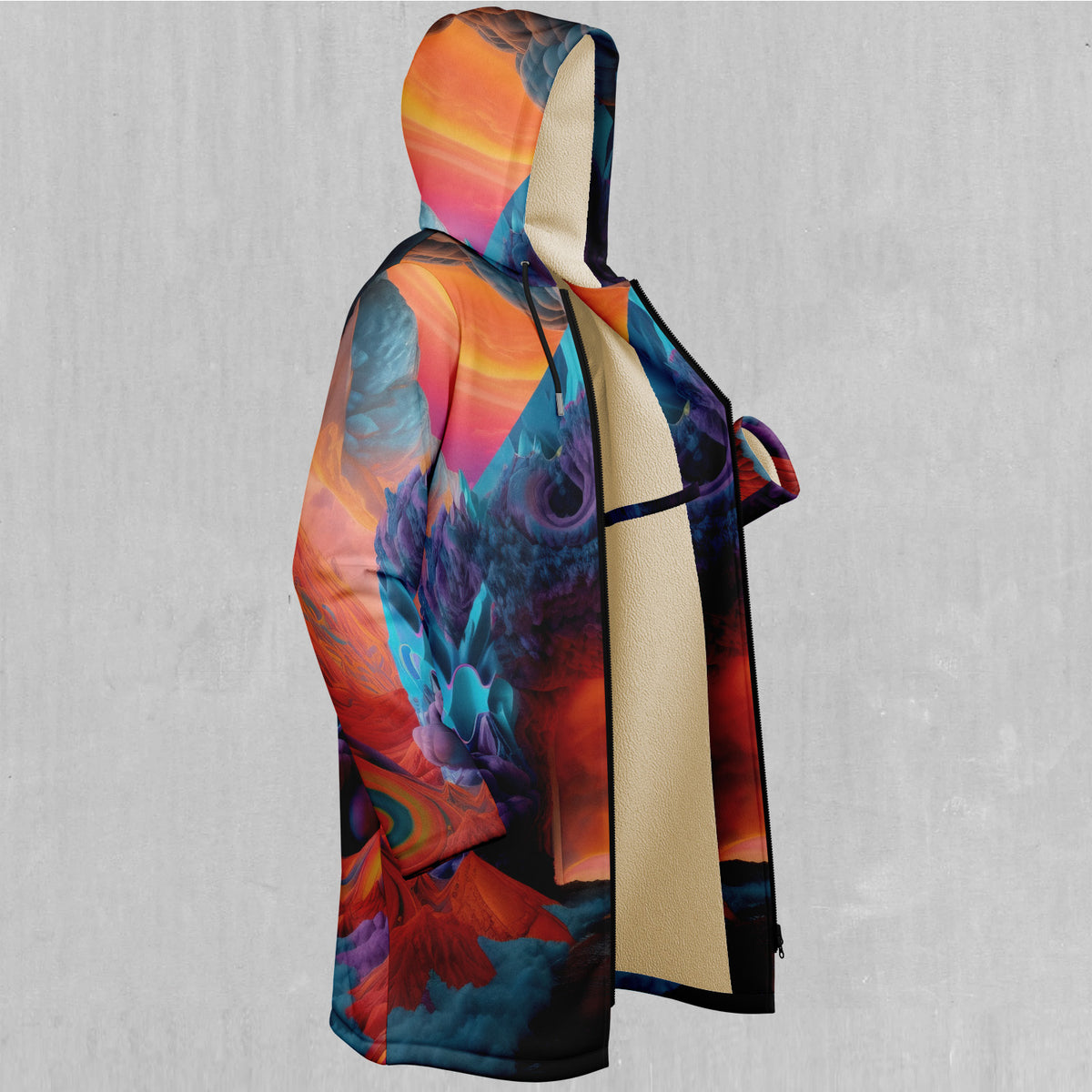 The Portal Between Zip Up Cloak (White Fur)