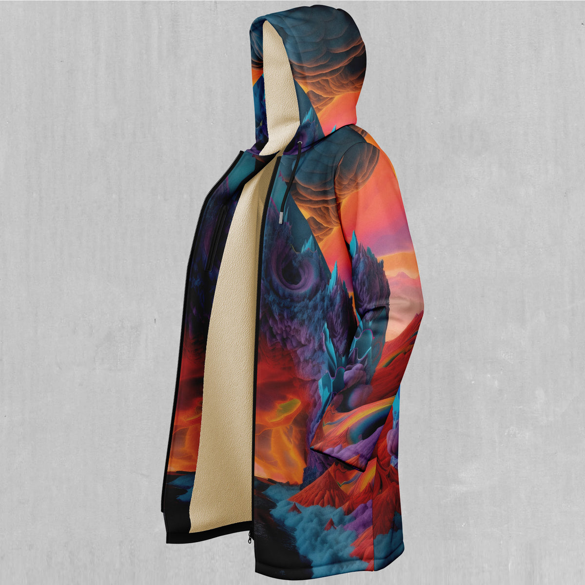 The Portal Between Zip Up Cloak (White Fur)