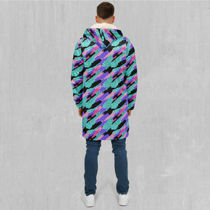 Vapor Camo Zip Up Cloak (White Fur)