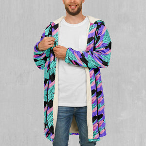 Vapor Camo Zip Up Cloak (White Fur)