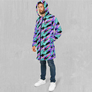 Vapor Camo Zip Up Cloak (White Fur)