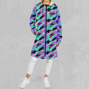 Vapor Camo Zip Up Cloak (White Fur)