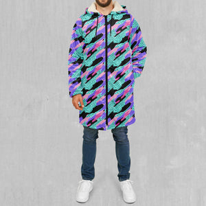 Vapor Camo Zip Up Cloak (White Fur)