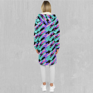 Vapor Camo Zip Up Cloak (White Fur)