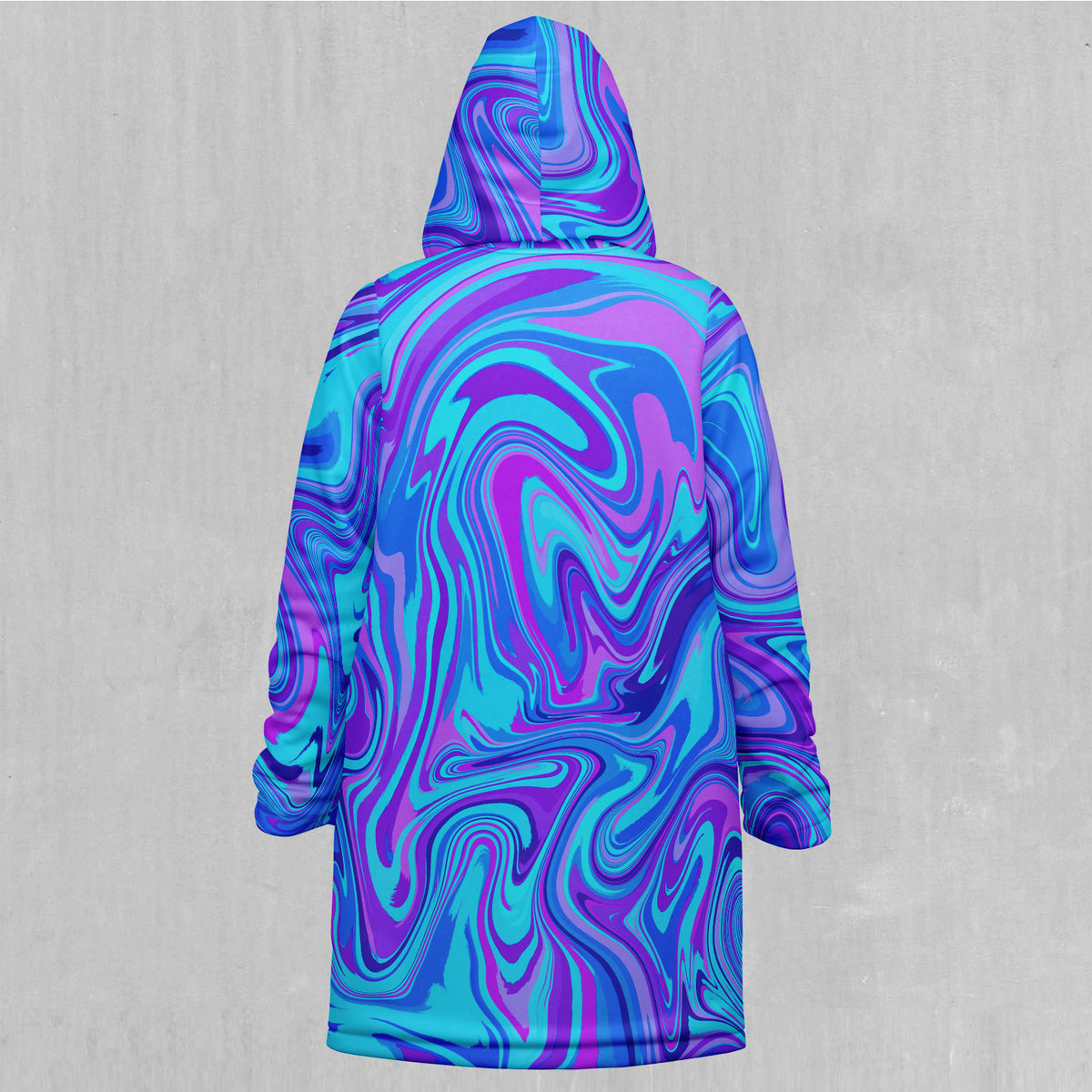 Vapor Drip Zip Up Cloak (Black Fur)