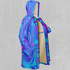 Vapor Drip Zip Up Cloak (White Fur)