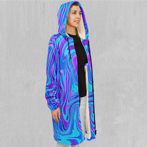 Vapor Drip Zip Up Cloak (White Fur)