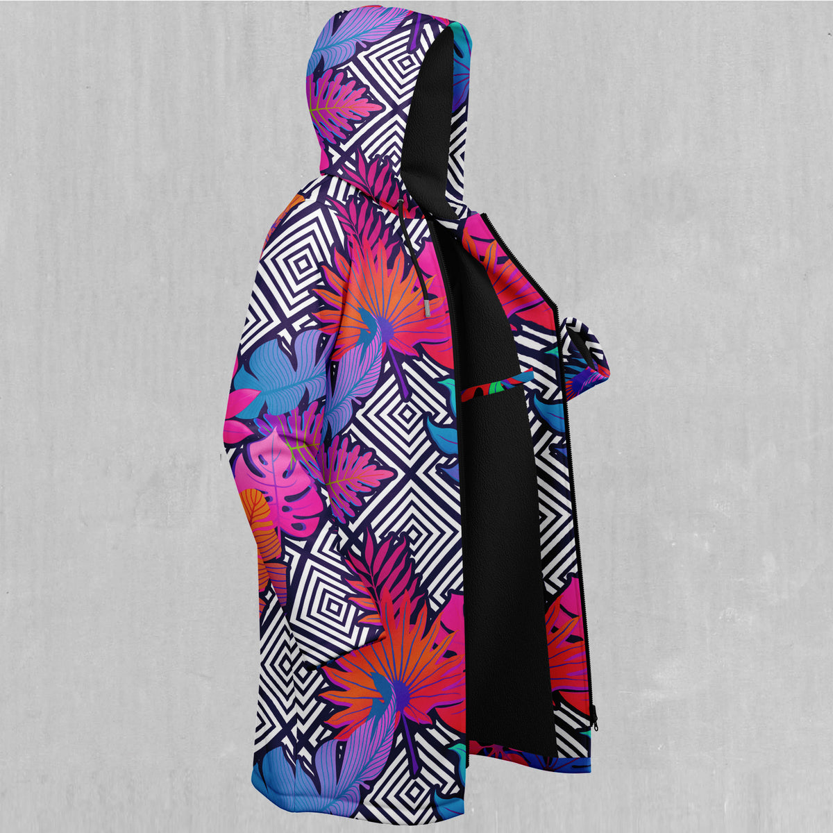 Vault Tropic Zip Up Cloak (Black Fur)