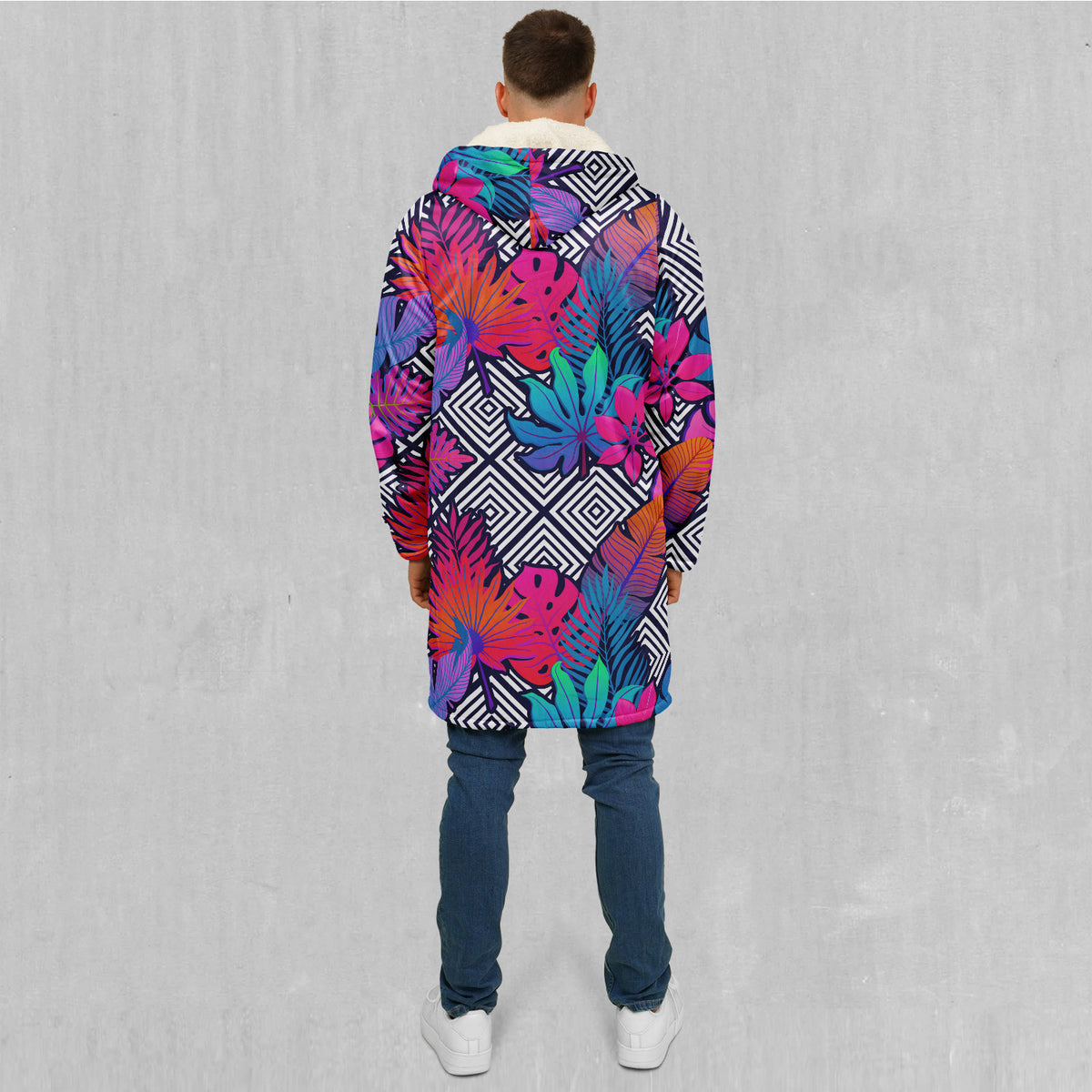 Vault Tropic Zip Up Cloak (White Fur)