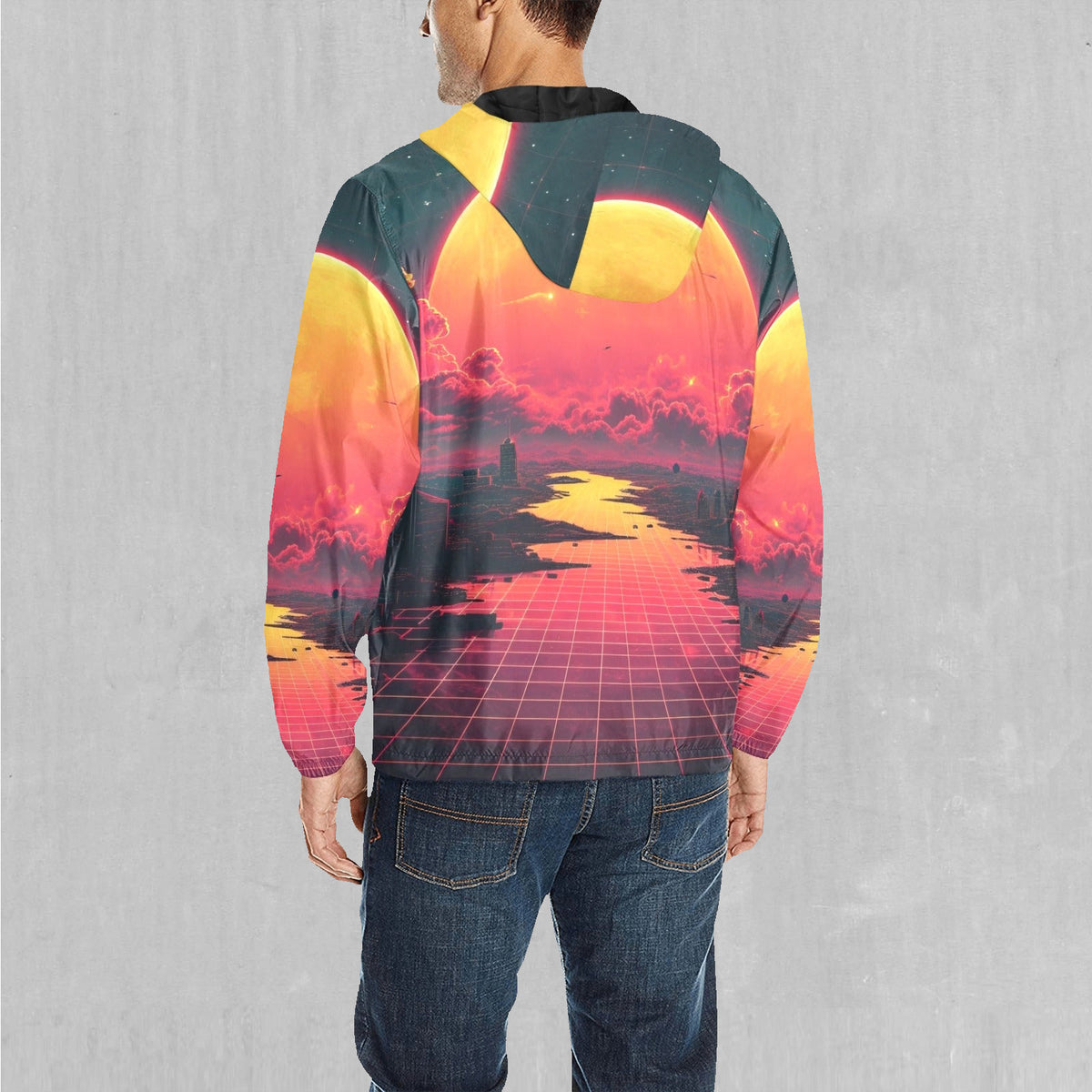 Cyber Skyline Windbreaker
