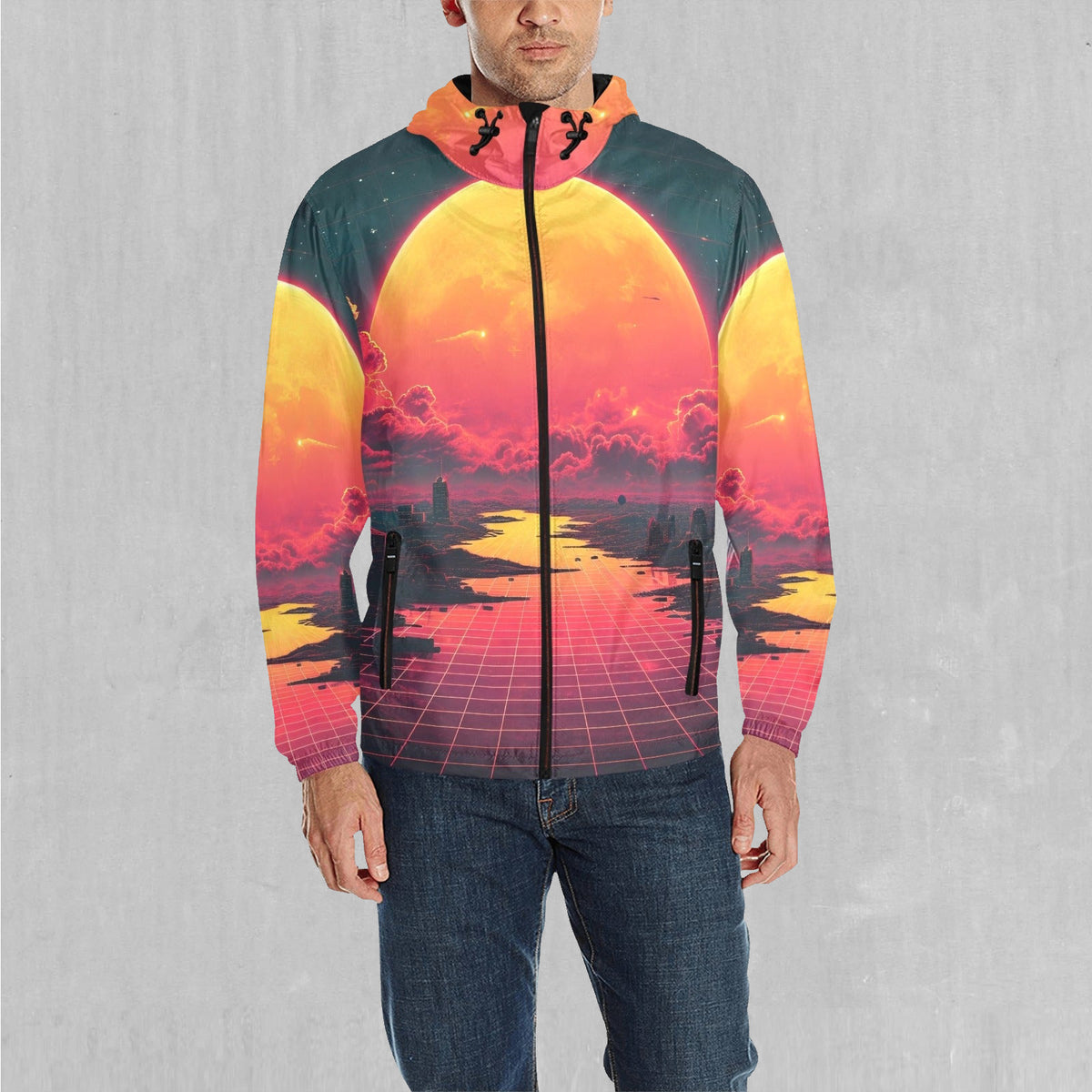 Cyber Skyline Windbreaker