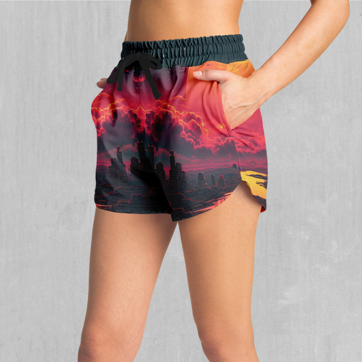 Cyber Skyline Women's Shorts