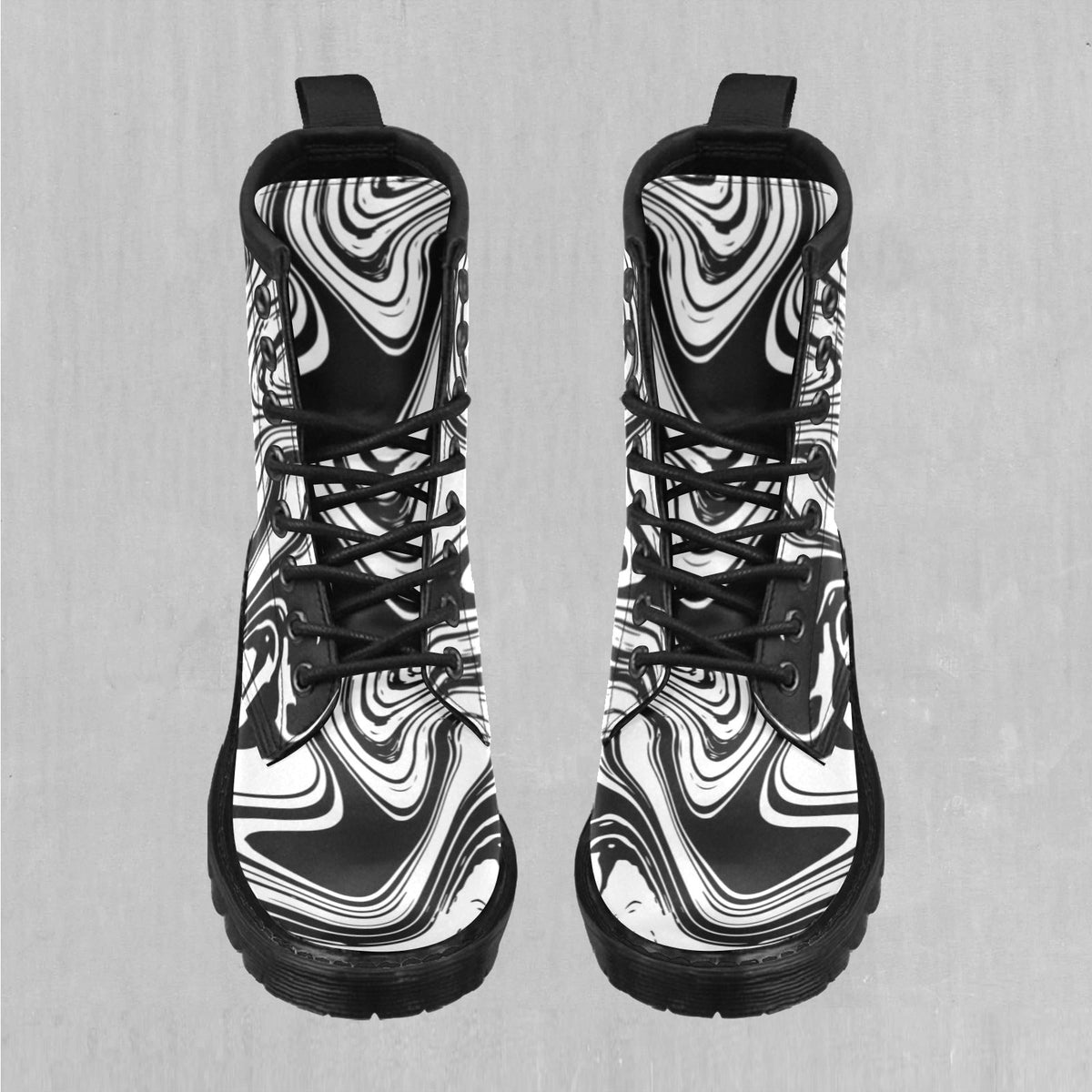 Yin Yang Drip Women's Lace Up Boots