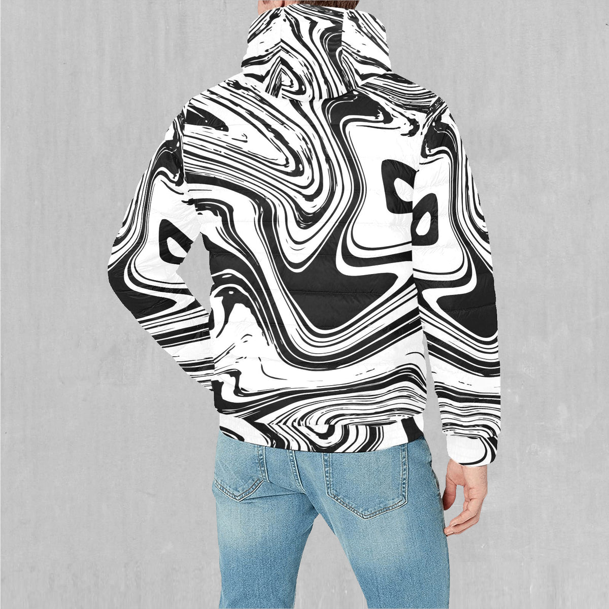 Yin Yang Drip Puffer Jacket