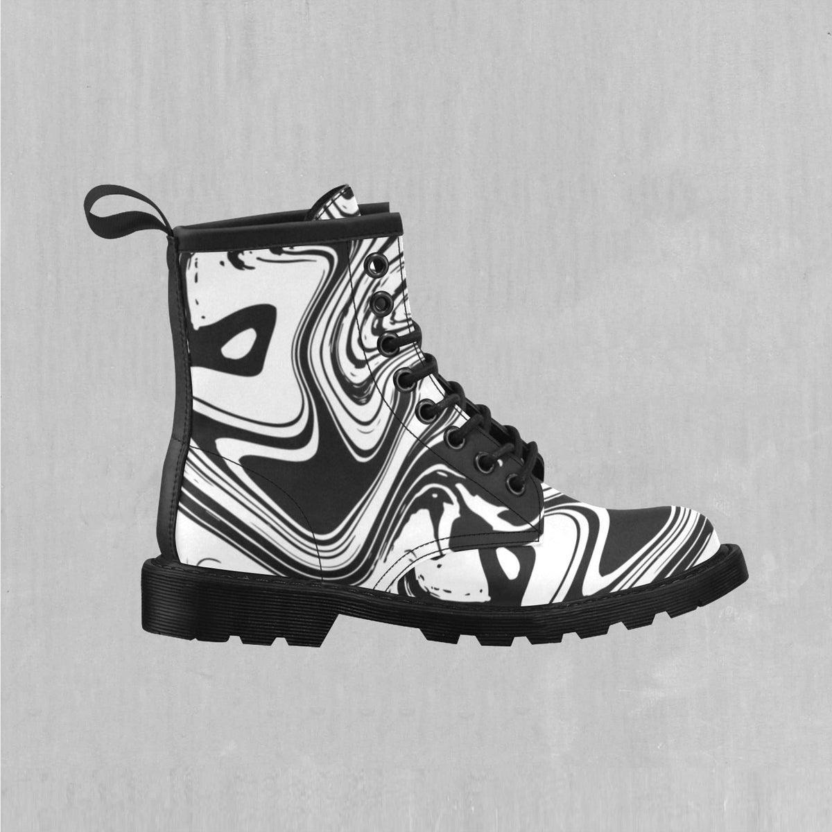 Yin Yang Drip Women's Lace Up Boots