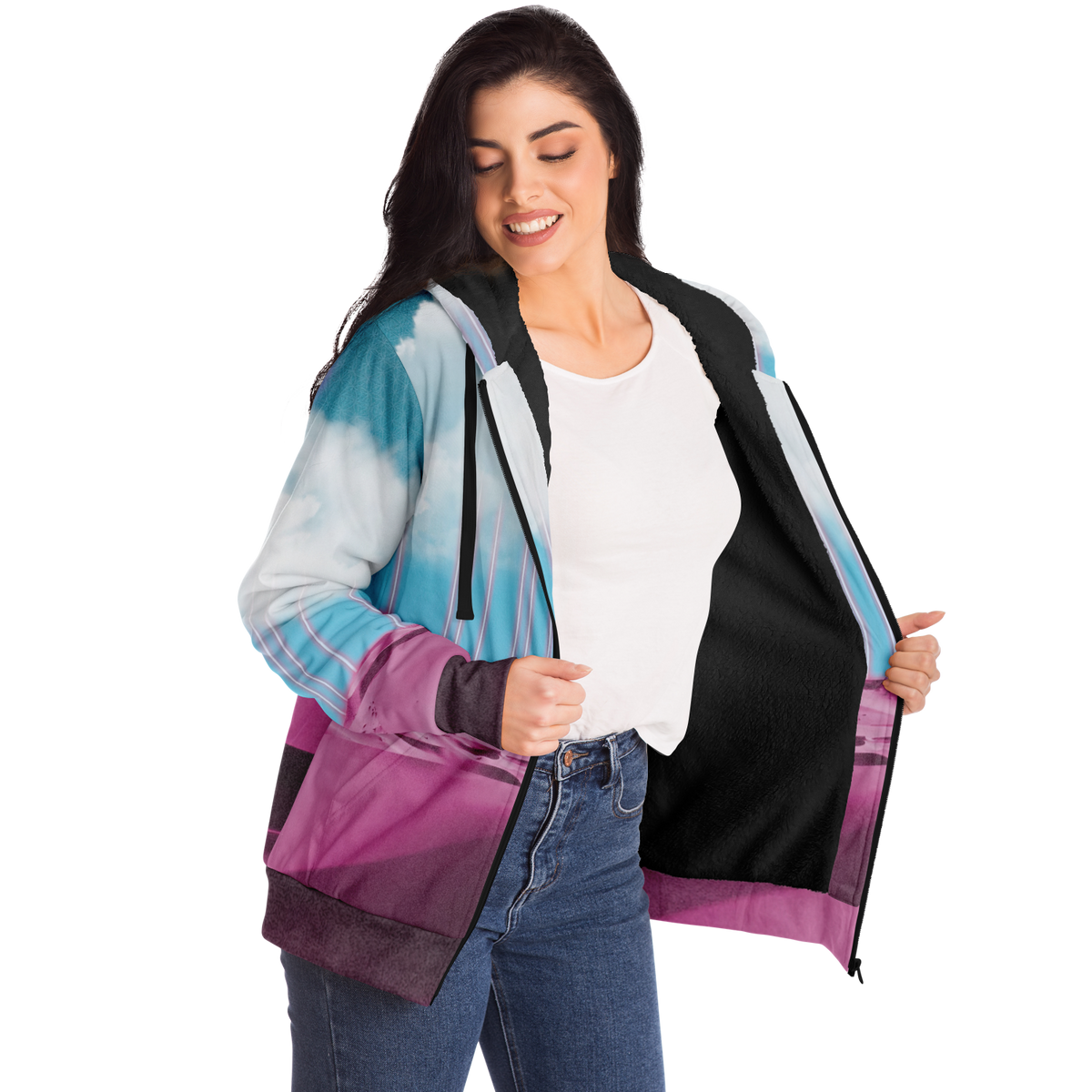 Electric Desert Sherpa Hoodie