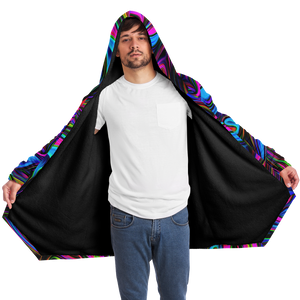 Psychedelic Waves Cloak (Black Fur)
