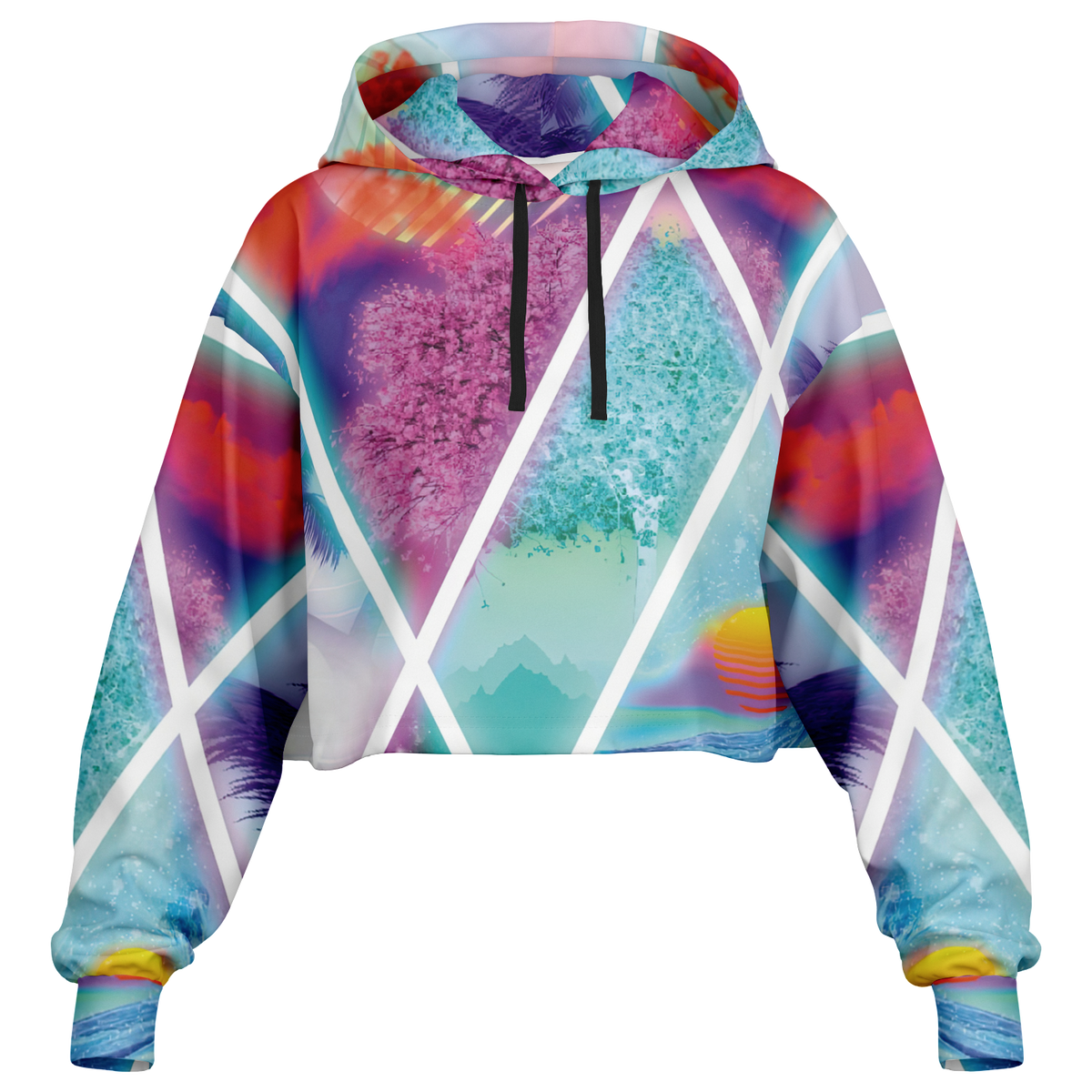 Dimensions Collide Cropped Hoodie