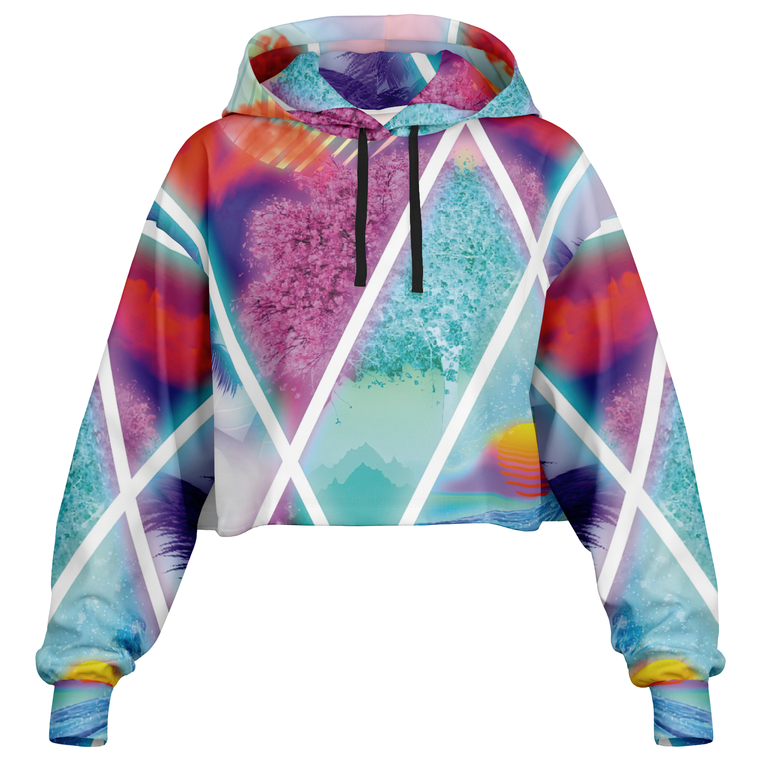 Dimensions Collide Cropped Hoodie