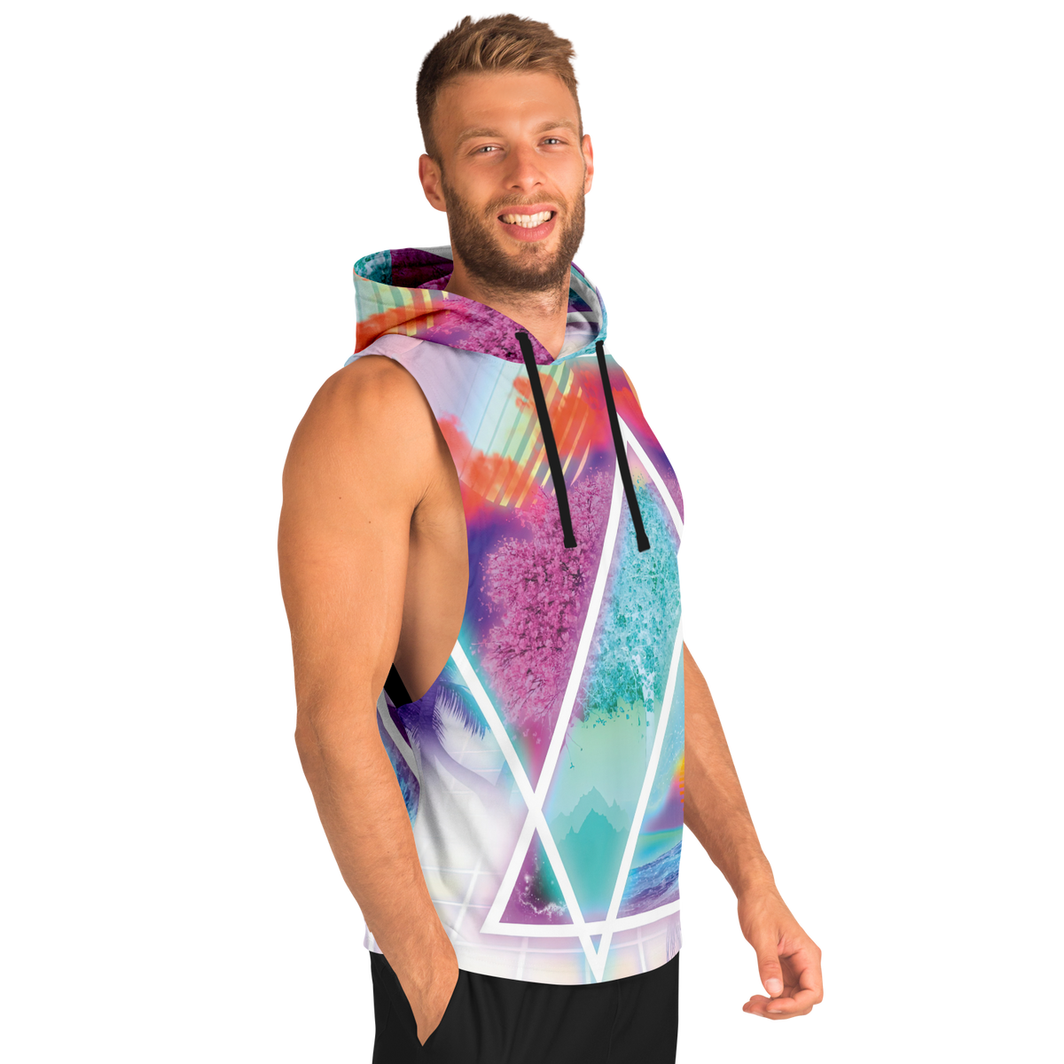 Dimensions Collide Sleeveless Hoodie